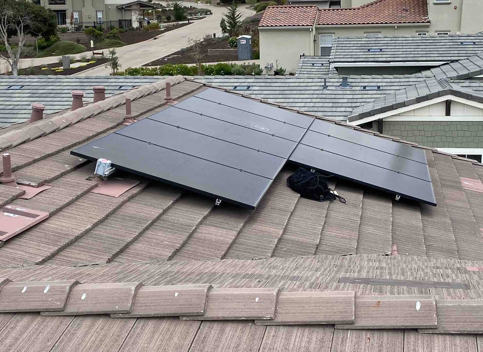 Monterey CA customer has solar panel broken by passing golfer